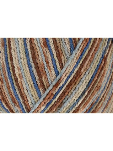 Regia 5er-Set: Baumwoll-Mixgarne "Cotton Color" in Beige/ Hellbraun/ Blau - 5x 100 g