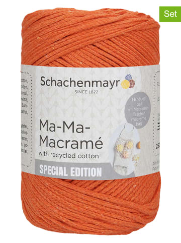Schachenmayr since 1822 4er-Set: Baumwollgarne "Ma-Ma-Macramé" in Orange - 4x 250 g