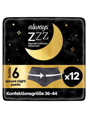 always Menstruationshöschen "Zzzs Einweg-Höchen Größe 36-44", 12 Stück