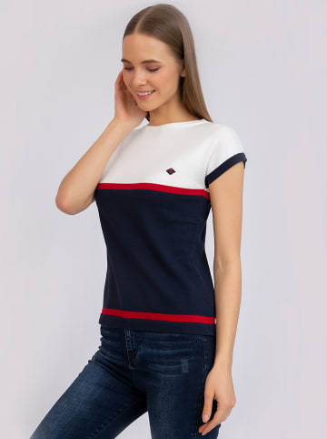 SIR RAYMOND TAILOR Shirt "Vianden" in Dunkelblau/ Weiß
