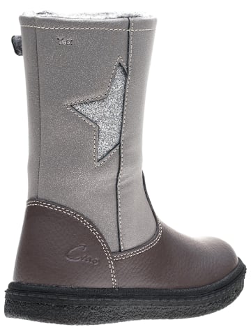 Ciao Leder-Winterstiefel in Grau