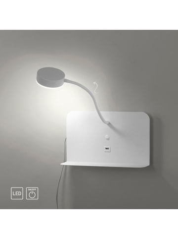 LeuchtenDirekt Lampa ścienna LED "Board" w kolorze białym - 50,5 x 50 cm