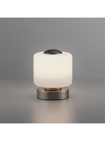 LeuchtenDirekt Lampa stołowa LED "Bota" w kolorze srebrno-kremowym - 12 x 15 x 12 cm