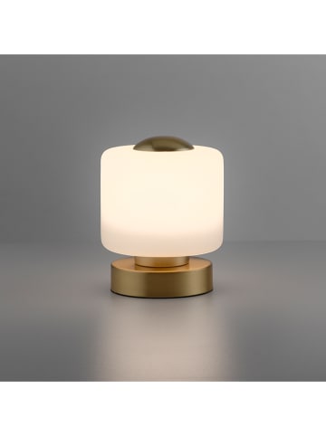 LeuchtenDirekt LED-Tischleuchte "Bota" in Gold/ Creme - (B)12 x (H)15 x (T)12 cm