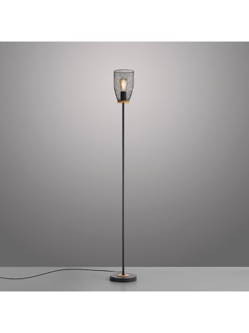 LeuchtenDirekt Staande lamp "Tamis" zwart - (H)155 x Ø 20 cm