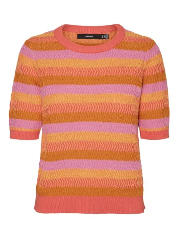 Vero Moda Sweter "Miami" w kolorze pomarańczowo-jasnoróżowym