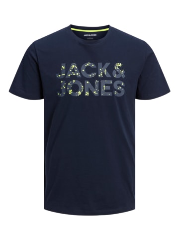 Jack & Jones Koszulka "Neon" w kolorze granatowym