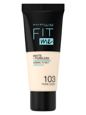 Maybelline Podkład "Fit Me! Matte + Poreless - 103 Pure Ivory" - 30 ml