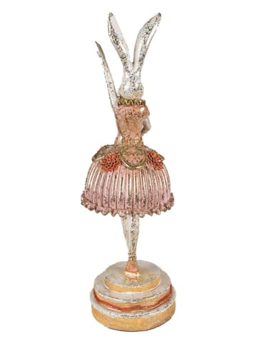 Clayre & Eef Decoratief figuur "Konijn" lichtroze - (B)11 x (H)35 x (D)11 cm