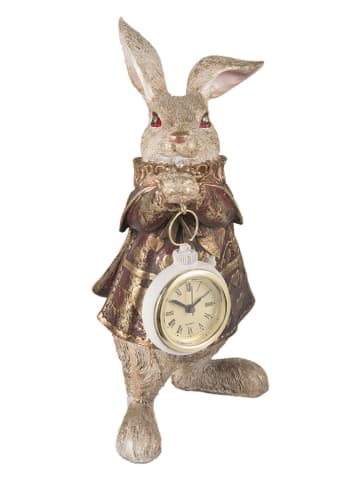 Clayre & Eef Decoratief figuur "Konijn" goudkleurig - (B)14 x (H)25 x (D)13 cm