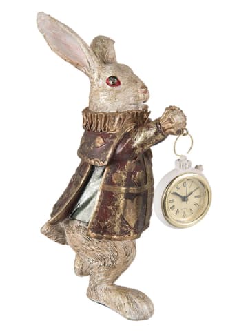 Clayre & Eef Decoratief figuur "Konijn" goudkleurig - (B)14 x (H)25 x (D)13 cm