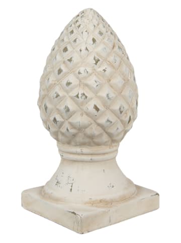 Clayre & Eef Decoratief object "Denneappel" wit - (B)14 x (H)25
