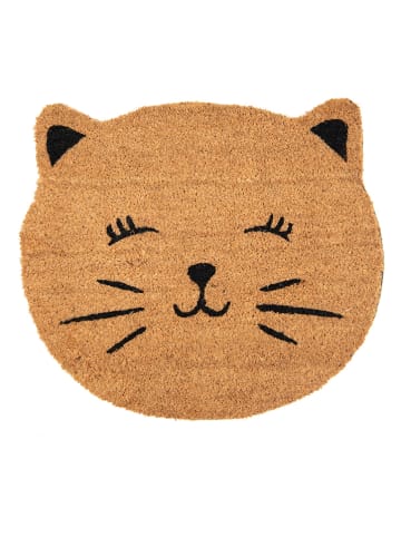 Clayre & Eef Kokosdeurmat lichtbruin - (L)50 x (B)44 cm