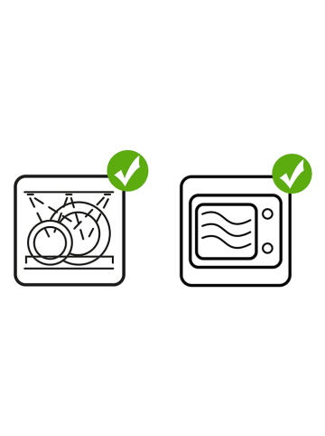 Clayre & Eef Kubek jumbo w kolorze biało-jasnoróżowo-niebieskim - 360 ml