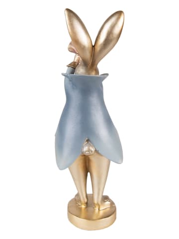 Clayre & Eef Figurka dekoracyjna w kolorze złoto-błękitnym - 6 x 28 x 8 cm