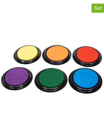 SUNNYSUE 6-delige stempelkussenset meerkleurig - Ø 10,5 cm