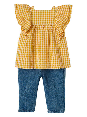 vertbaudet 2-delige outfit blauw/geel