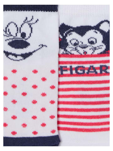 vertbaudet 2-delige set: sokken rood/wit