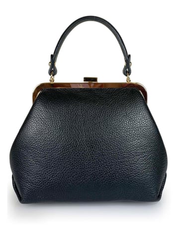 Lia Biassoni Leder-Henkeltasche in Schwarz - (B)22 x (H)22 x (T)10 cm