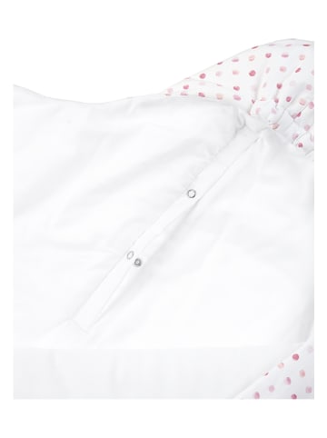 Sterntaler Einschlagdecke "Emmi Girl" in Weiß/ Rosa - (L)90 x (B)75 cm