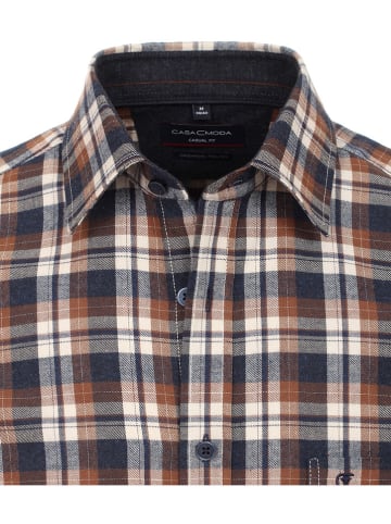 CASAMODA Hemd in Anthrazit/ Hellbraun