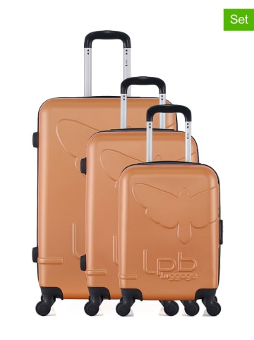 Les P´tites Bombes 3tlg. Hardcase-Trolleyset "Hambourg" in Orange