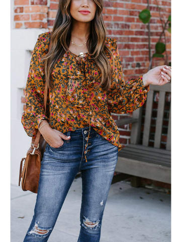 Milan Kiss Bluse in Orange/ Bunt