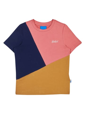 finkid Shirt "Ankkuri" lichtroze/mosterdgeel/donkerblauw