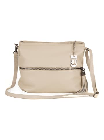 Lucca Baldi Leder-Umhängetasche "Montepulciano" in Creme - (B)36 x (H)23 x (T)10 cm