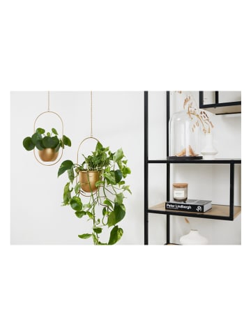 Lifa Living 2er-Set: Hängetöpfe "Liv" in Gold - (B)21 x (H)38 x (T)15 cm