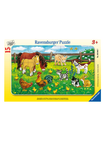 Ravensburger 15tlg. Rahmenpuzzle "Bauernhoftiere auf der Wiese" - ab 3 Jahren
