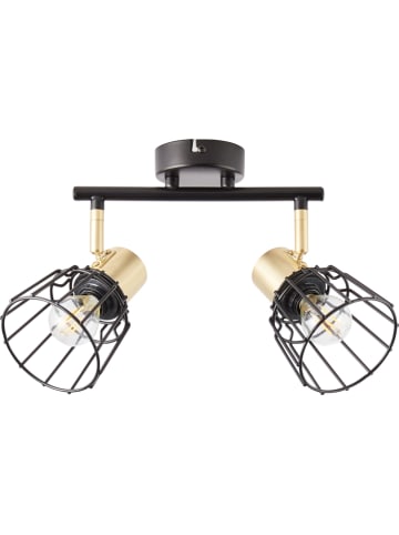 Brilliant Deckenleuchte "Posca" in Schwarz/ Gold - (B)52 x (H)23 cm