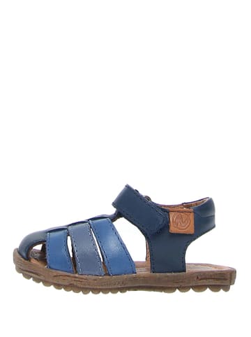 Naturino Leder-Halbsandalen in Dunkelblau/ Blau