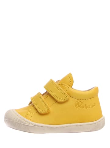 Naturino Skórzane sneakersy w kolorze żółtym