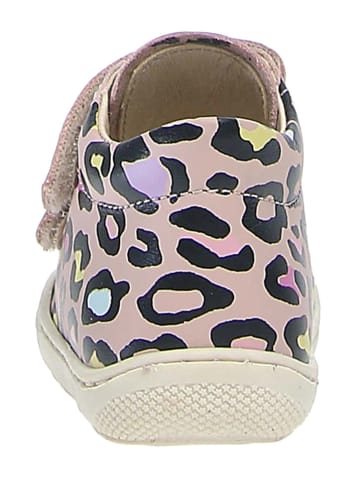 Naturino Skórzane sneakersy w kolorze różowym ze wzorem