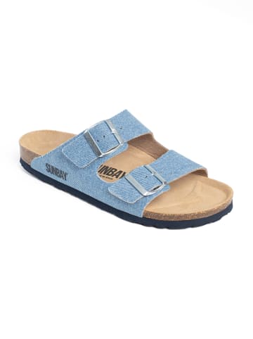Sunbay Slippers "Trefle" lichtblauw
