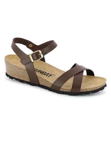 Sunbay Sleehaksandalen "Lecheria" bruin