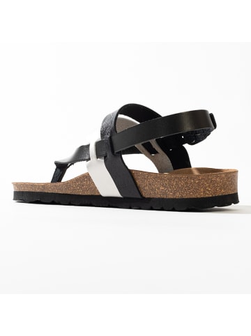 Sunbay Sandalen "Gove" in Schwarz/ Silber