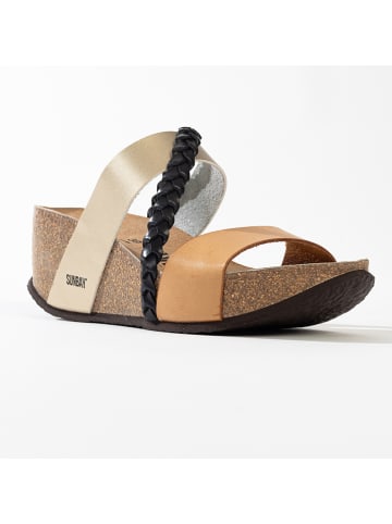Sunbay Keilpantoletten "Palta" in Beige/ Schwarz