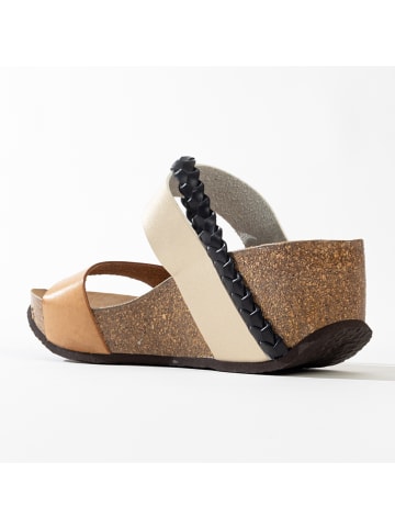Sunbay Keilpantoletten "Palta" in Beige/ Schwarz
