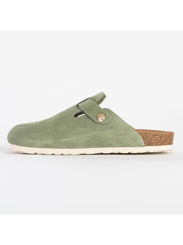 Sunbay Leder-Clogs "Molky" in Hellgrün