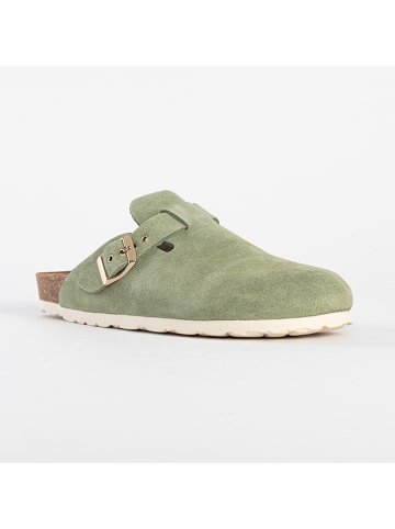 Sunbay Leder-Clogs "Molky" in Hellgrün