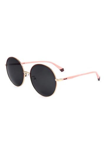 Polaroid Okulary przeciwsłoneczne unisex w kolorze jasnoróżowo-czarnym