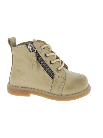 Andrea Conti Leder-Boots in Hellgrün