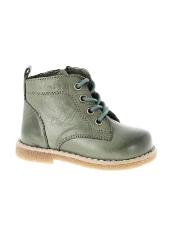 Andrea Conti Leder-Boots in Oliv