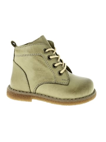 Andrea Conti Leder-Boots in Hellgrün