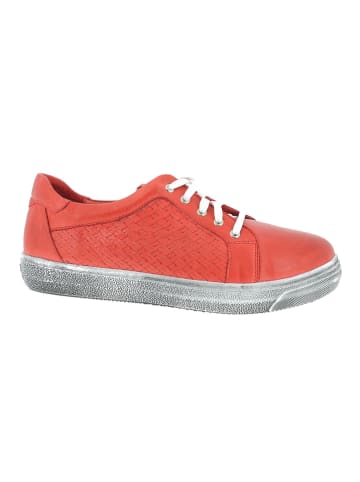 Andrea Conti Skórzane sneakersy w kolorze czerwonym