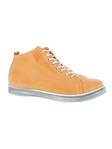 Andrea Conti Leren sneakers oranje