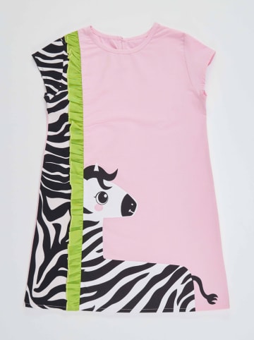 Denokids Sukienka "Zebra" w kolorze jasnoróżowym