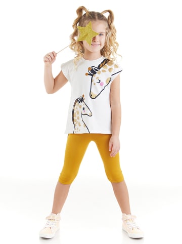 Denokids 2tlg. Outfit "Giraffe" in Weiß/ Gelb